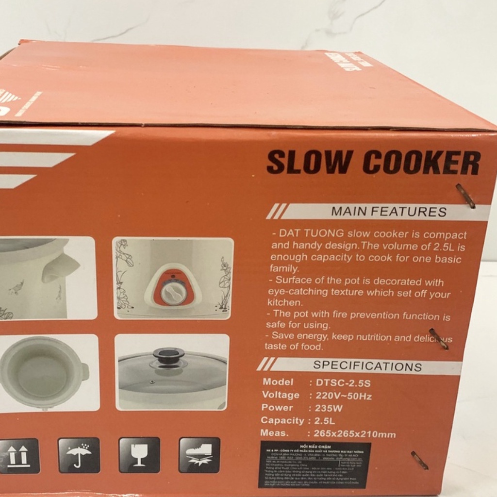 Nồi kho cá hầm cháo đa năng đạt tường 1,5l 2,5l 4,5l