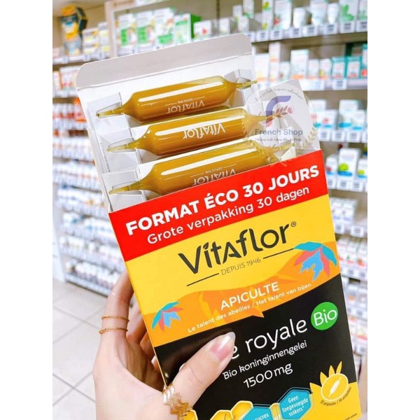 Sữa ong chúa Vitaflor Pháp 1500mg - 20 ống date 9/2024-FRENCHSHOP