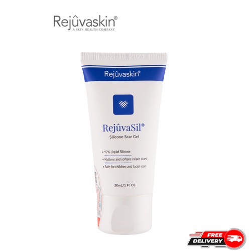 Gel ngăn hình thành sẹo, làm xẹp sẹo lồi, sẹo phì đại Rejuvasil 30ml - thương hiệu Rejuvaskin Hoa Kỳ, nhập khẩu