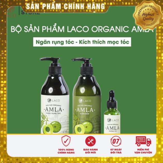 Dầu gội đầu Laco Organic Amla, dầu gội ngăn rụng tóc và kích thích mọc tóc 300ml - LAVAHA SHOP MỸ PHẨM THIÊN NHIÊN LACO