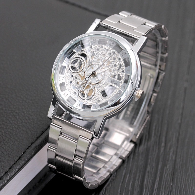 Đồng hồ cơ nam MODIYA cao cấp dây đeo kim loại lịch lãm DH102