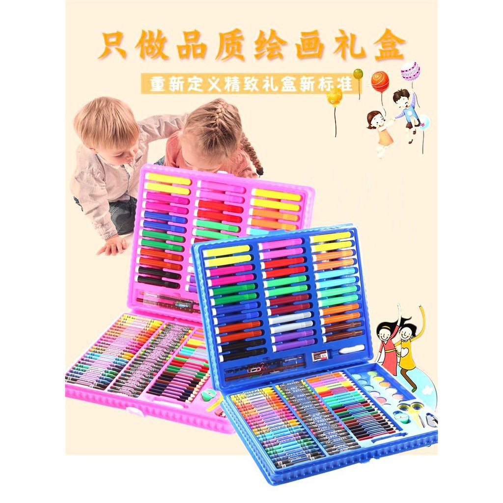 [FREESHIP] Bộ bút màu 151 chi tiết cho bé - Bộ bút chì màu, màu nước, bút sáp