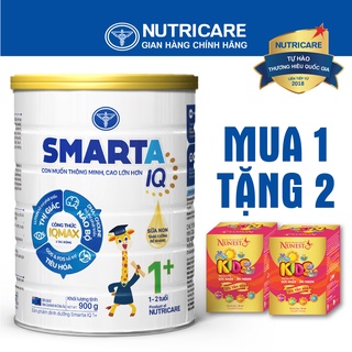 Sữa bột Nutricare Smarta IQ 1+ giúp trẻ phát triển trí não 900g