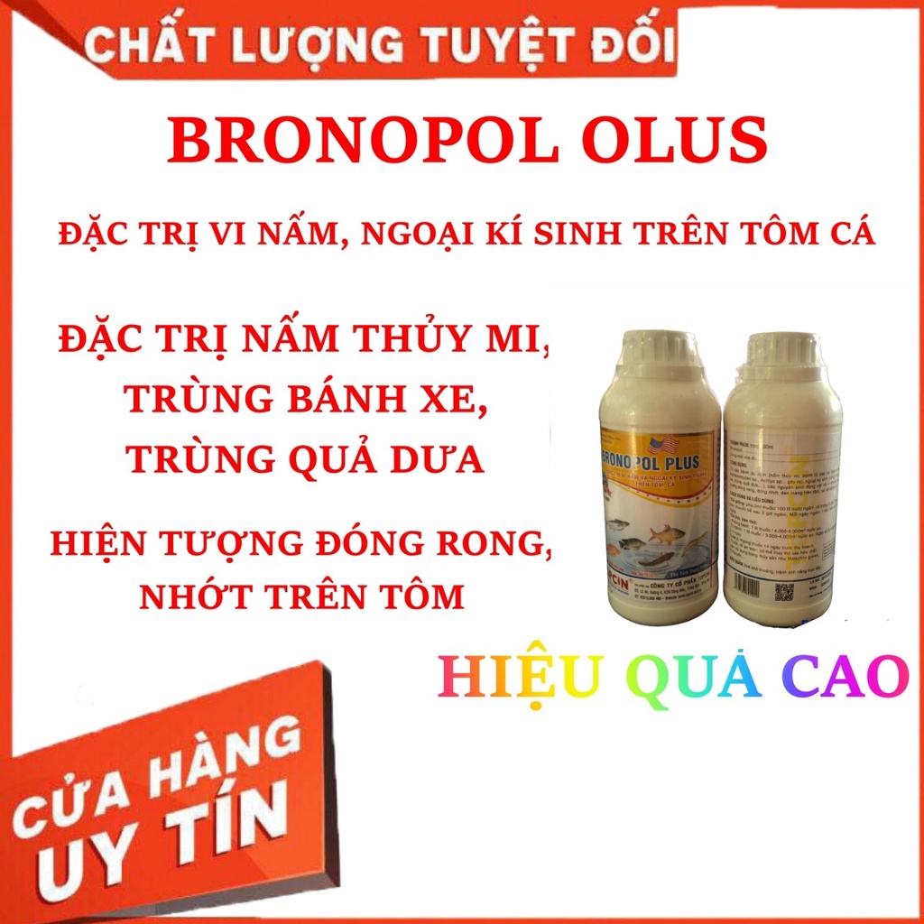 Bronopol Plus Trị Nấm và Ngoại Ký Sinh Trùng trên tôm cá Lành Tính Hiệu Qủa Cao - Thuốc Thủy Sản Minh Tuệ