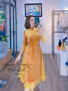 Áo dài nhung cách tân