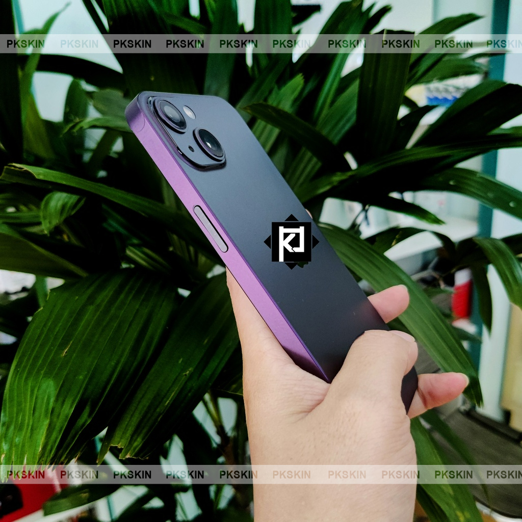 Dán skin full viền iphone 6 7 8 , 11 ,ip 12 , x/xs , xr , 13 pro max , 14 , 14 plus , 14 pro , 14 pro max sắc tím