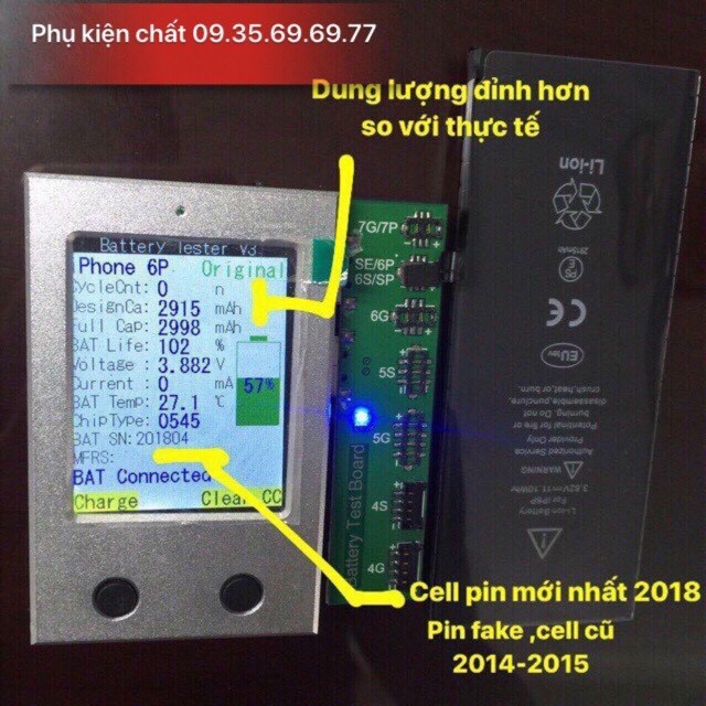 Pin 8 Plus/X/XS/XSM max Eutev chính hãng - nói không với hàng trôi nỗi...