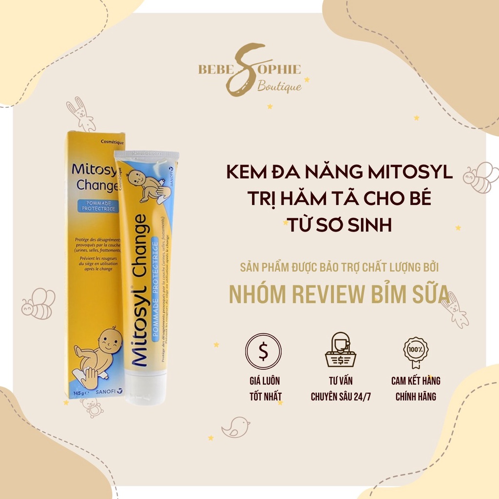 Chính hãng - Kem đa năng Mitosyl 65g - Giảm hăm tã cho bé từ sơ sinh - xuất xứ Pháp