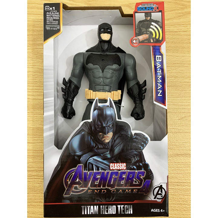 Đồ Chơi Mô Hình Batman Nhựa Đặc Cao 30cm Có Đèn Led Đỏ Và Phát Nhạc Cho Bé Đam Mê Sưu Tập - MEOMEOSHOP2021