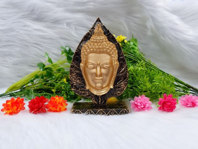 Tượng Đá Phật Thích Ca 3D Lá Bồ Đề Tâm Linh tuyệt đẹp