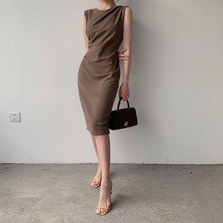 Đầm Dài Sát Nách Dáng Ôm Lưng Cao Xinh Xắn Cho Nữ