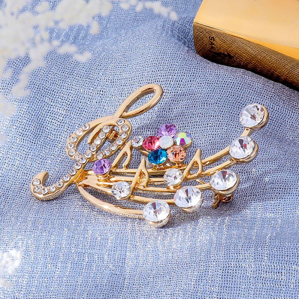 MOCHO Ghim Cài Áo Hình Nốt Nhạc Và Hoa Đào Đơn Giản