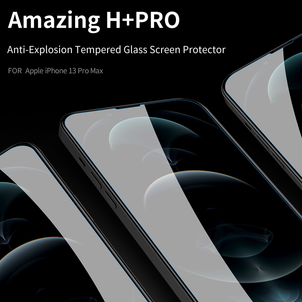 Kính cường lực Nillkin H+ Pro 9H toàn màn hình trong suốt 2.5D chống nổ cho iPhone 13 Pro Max / 13 Pro / 13 Mini 