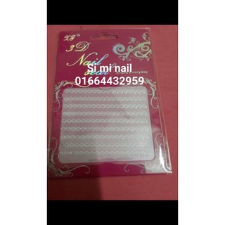 Hình dán 3d kiểu zen trang trí móng..
