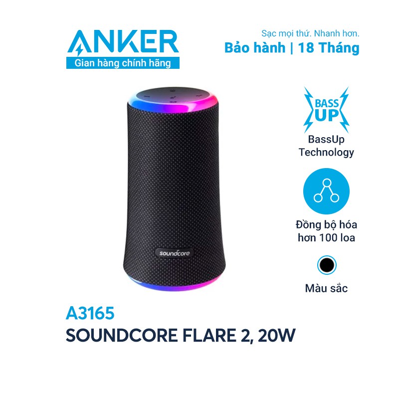 Loa bluetooth SOUNDCORE Flare 2 20W (by Anker) - A3165