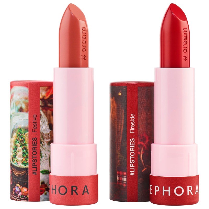 [ĐỦ BILL] SET SON SEPHORA HOLIDAY KISSES LIPSTORIES LIPSTICK ORNAMENT