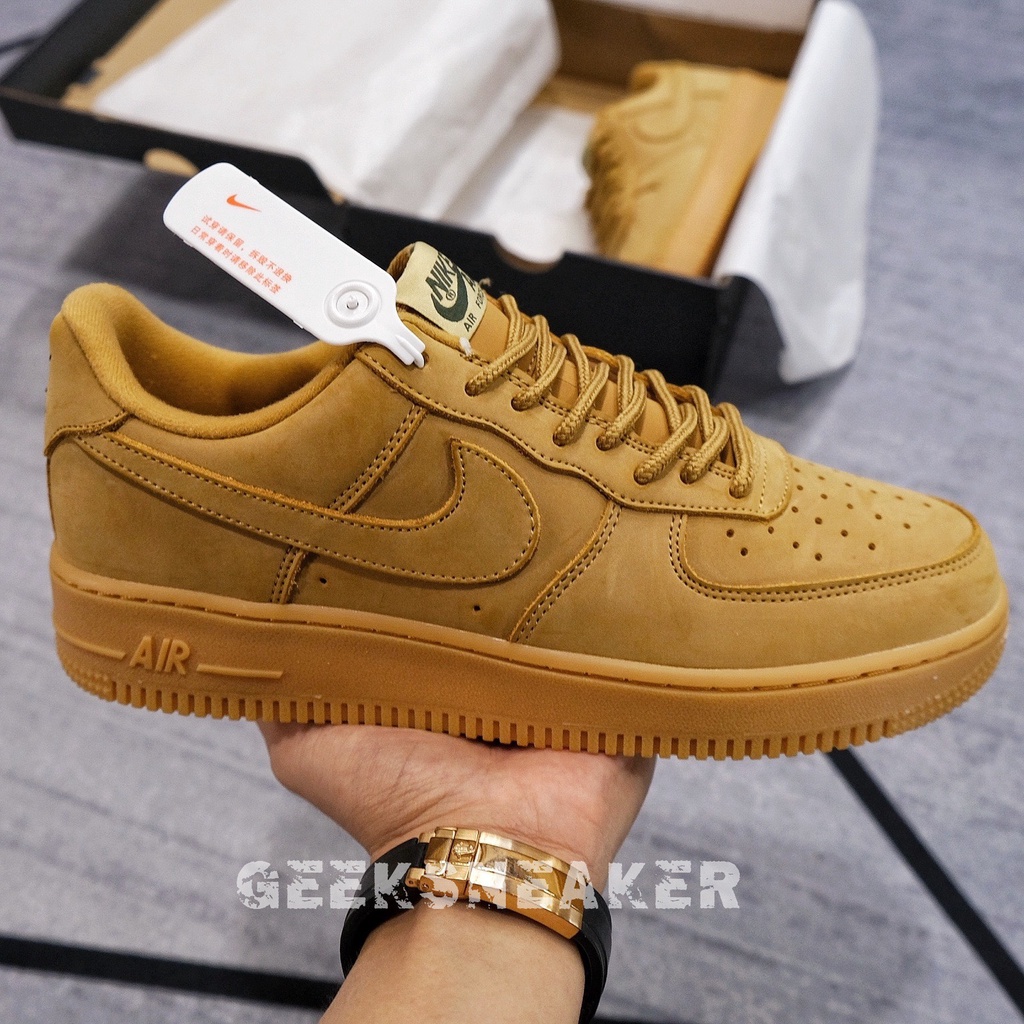 [GeekSneaker] Giày Thể Thao - AF1 - Nike Air Force 1 &quot; Wheat &quot; - LÚA MÌ