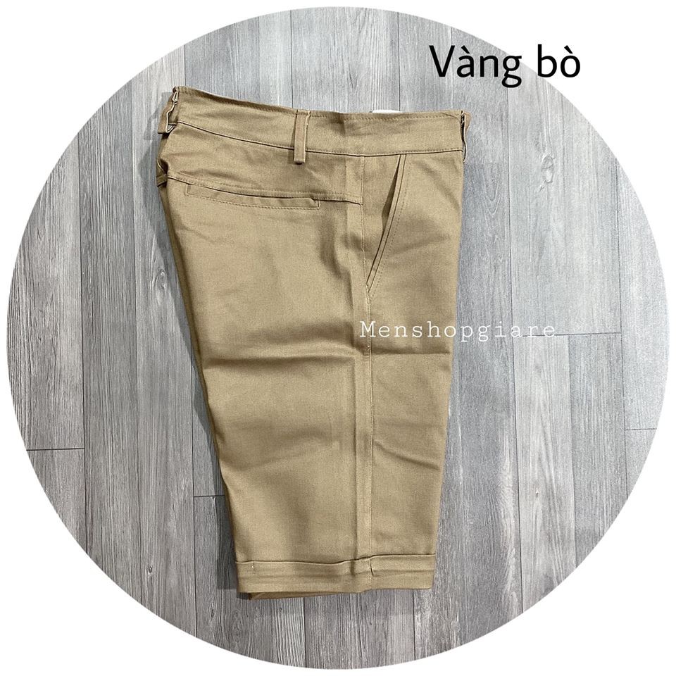 short kaki co giãn vải dày dặn