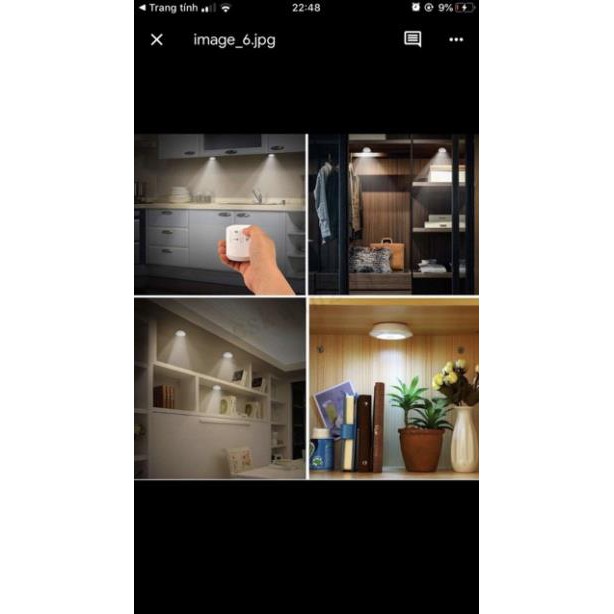 Sẵn Bộ ba đèn led mini có điều khiển Đèn led dán tường thông minh