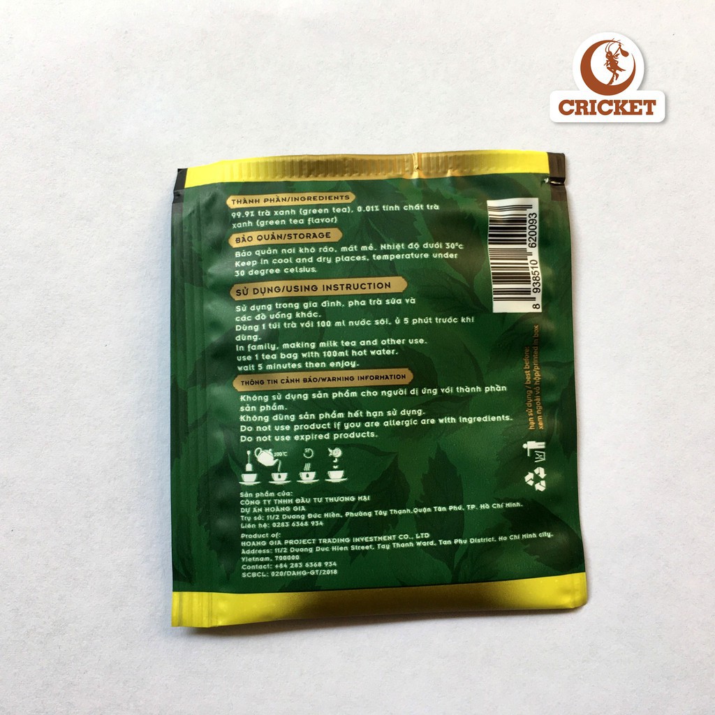 Trà xanh túi lọc Hoàng Gia (Bán lẻ 8 Gói x 2g) | BigBuy360 - bigbuy360.vn