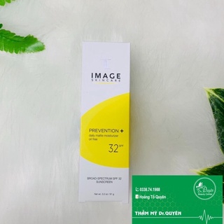 [CHÍNH HÃNG]Kem Chống Nắng Cho Da Dầu Image Skincare Prevention+ Daily Matte Moisturizer SPF32+ 91gr