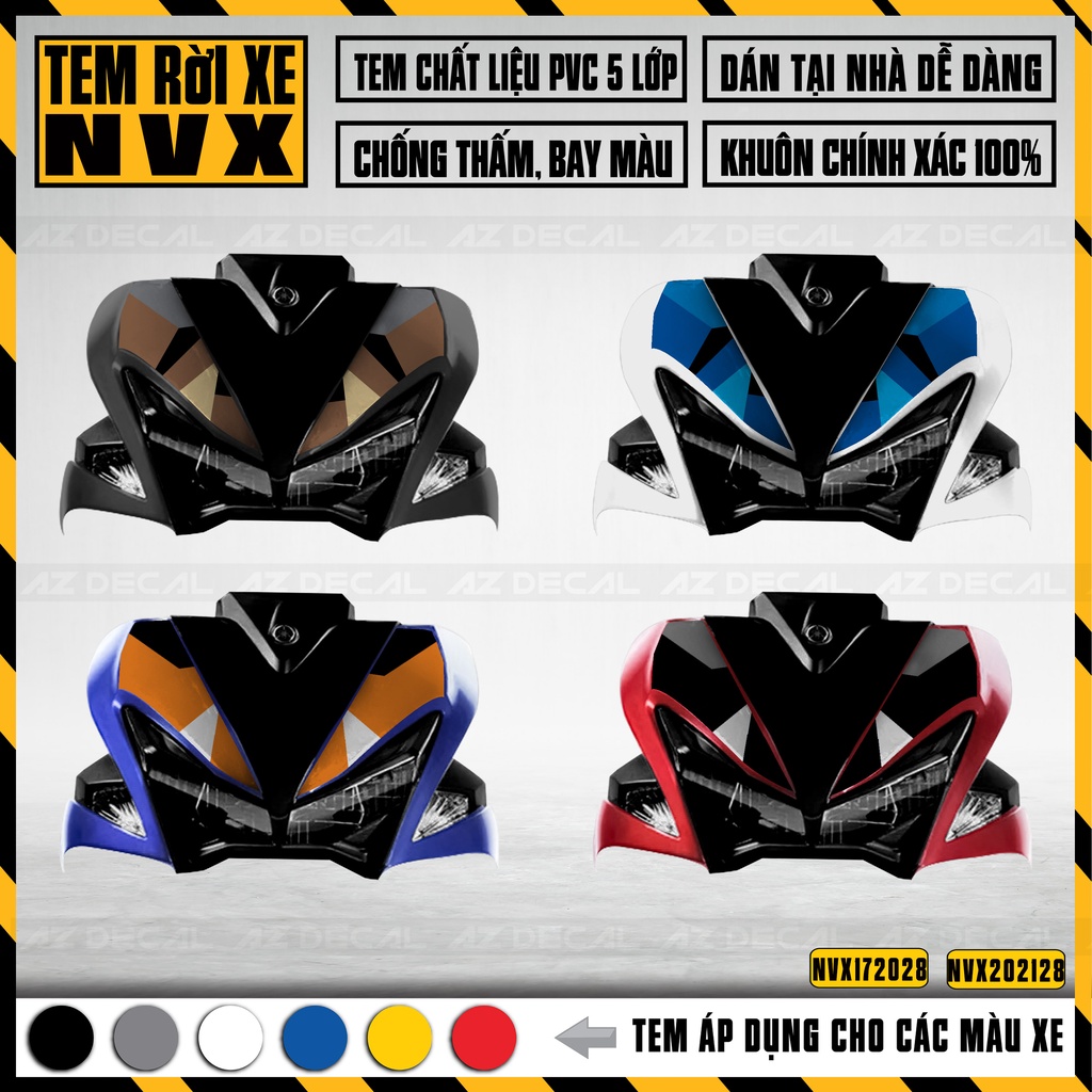 Tem Rời Dán Xe Máy NVX Thiết Kế Cực Hot | NVX28 | Decal Chế PVC Chống Nước, Bền Màu Dán Cho NVX 125