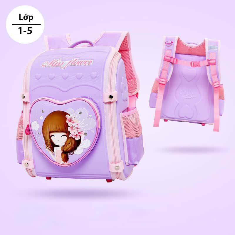 Balo Chống Gù Loại Đẹp Chống Nước Cho Bé Gái