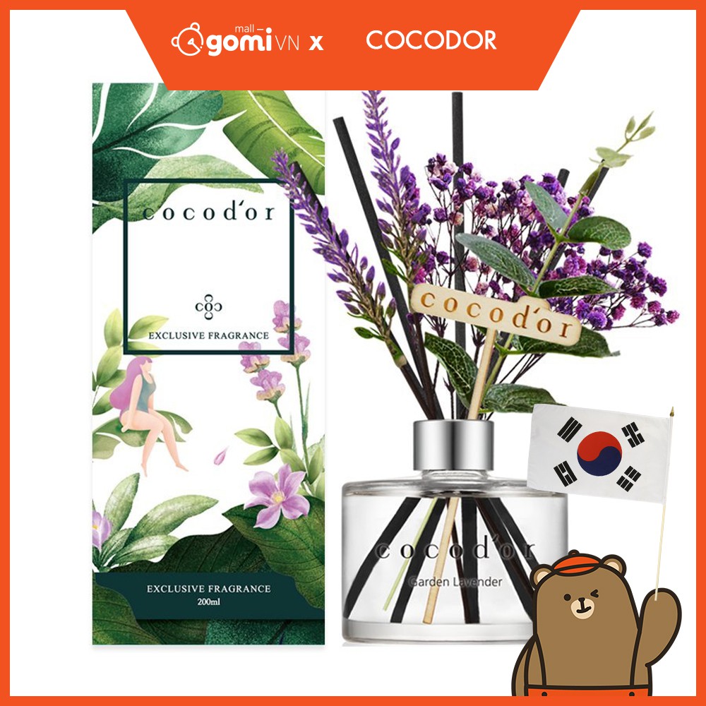 Tinh Dầu Tán Hương Kiểu Thiên Nhiên Cocod'or Lavender Diffuser 200ml Gomi Mall