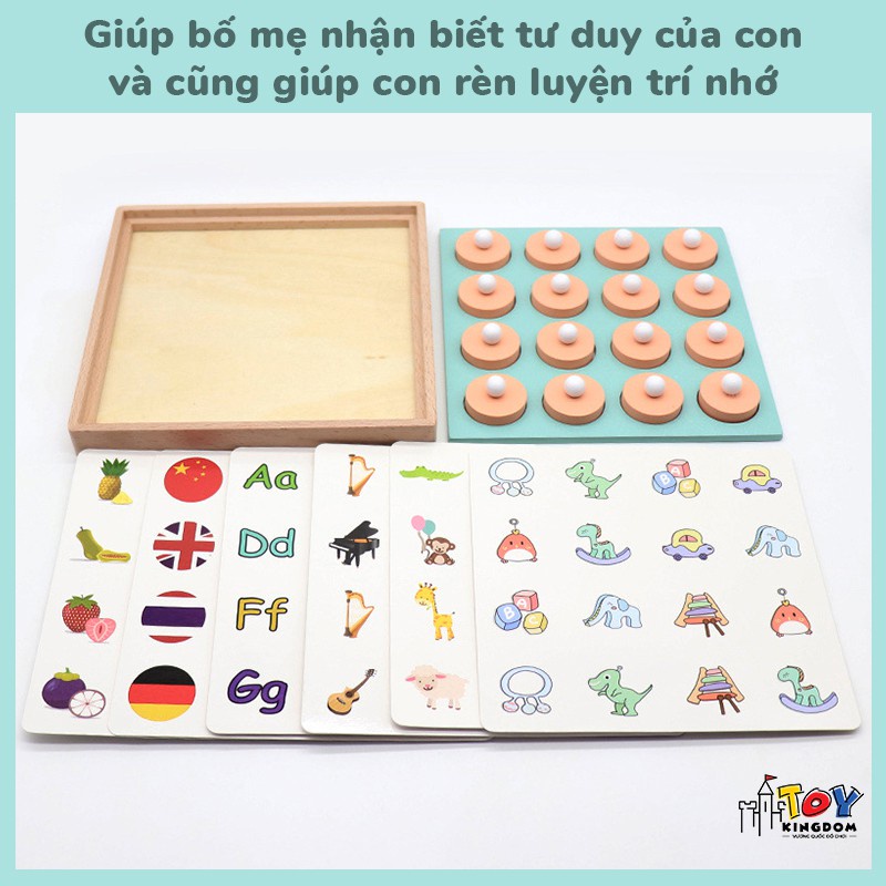 Bộ Đồ Chơi Lật Hình Tìm Cặp Hình Giống Nhau Cho Bé Giúp Rèn Luyện Trí Nhớ