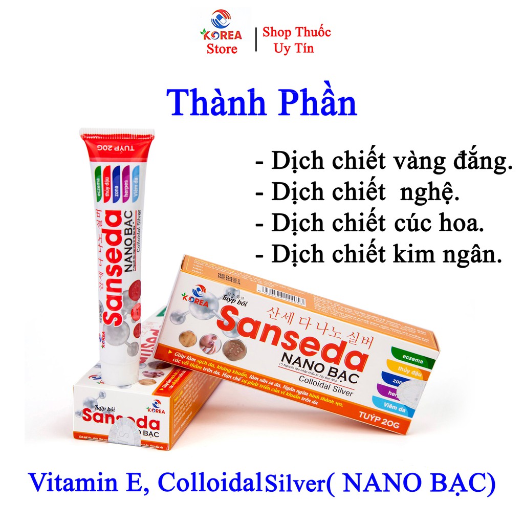 SANSEDA NANO BAC - TUÝP BÔI NGOÀI DA.