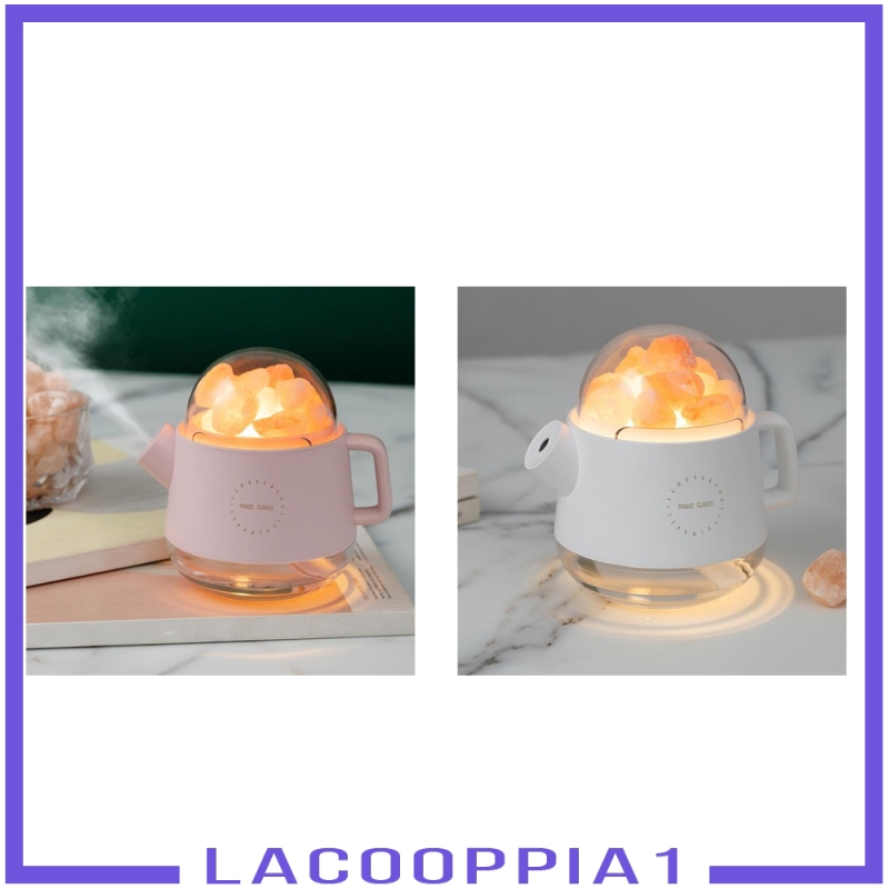 [LACOOPPIA1]2 Piece Essential Oil Diffuser Himalayan Salt USB Wireless for Home Office