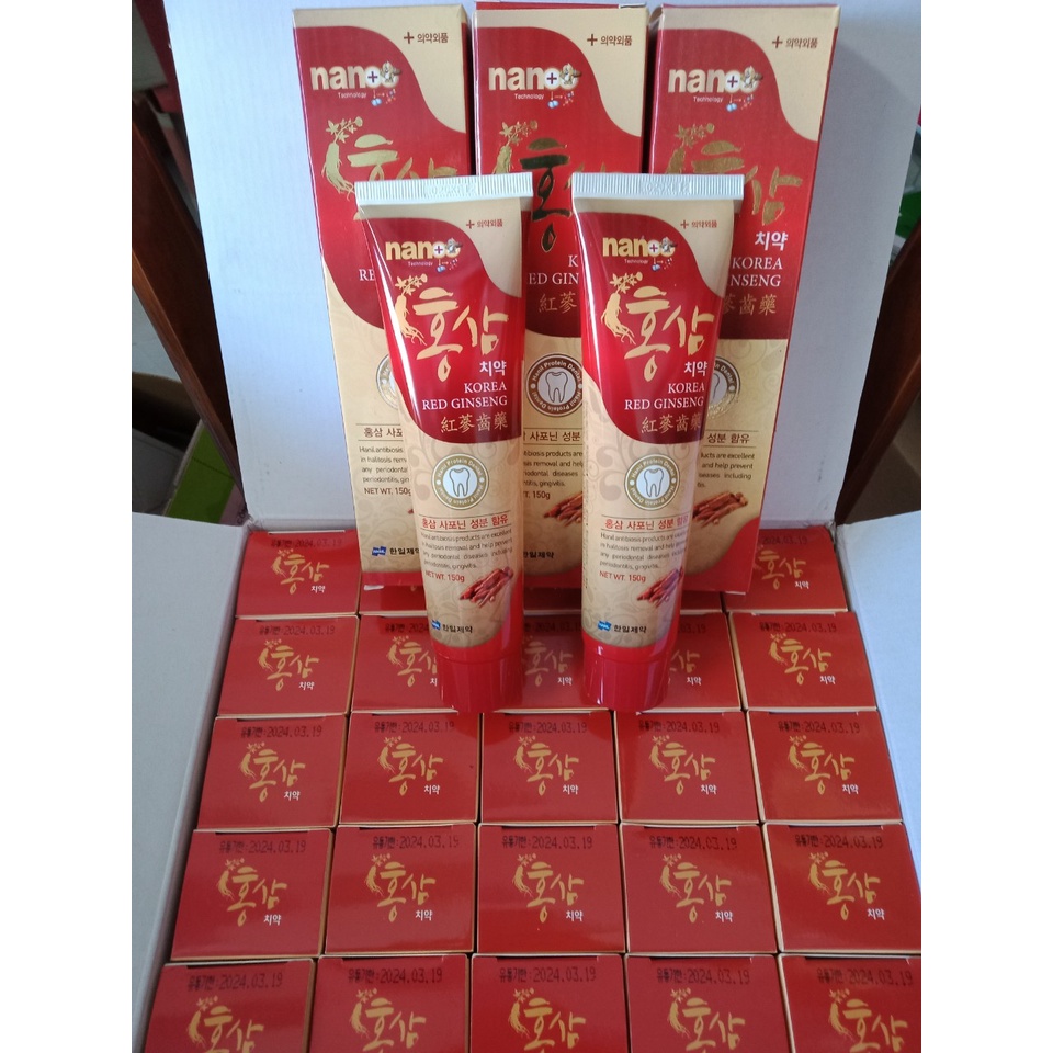 Kem đánh răng hồng sâm Nano Hàn Quốc 150 g