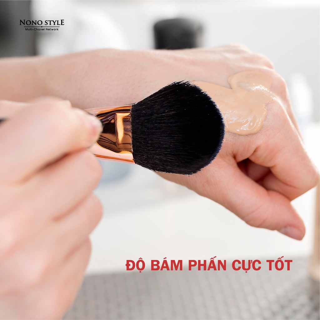 Bộ cọ trang điểm cao cấp 5 món - Lông mềm mượt ăn phấn, kem, đàn hồi - Bảo Hành 3 tháng