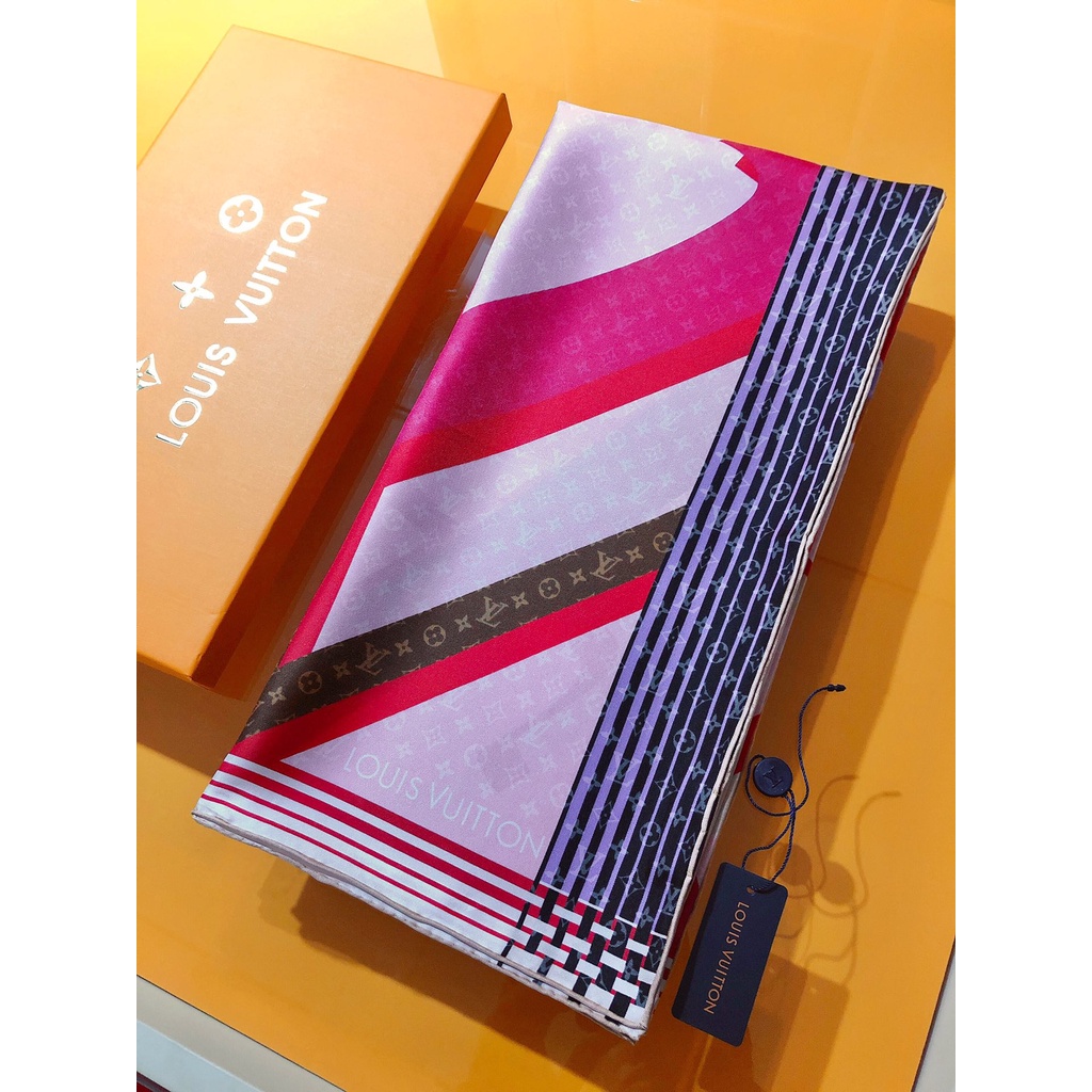 Khăn Choàng Cổ Vuông Bằng Lụa In Chữ Nhiều Màu Sắc Thời Trang Cho Nữ