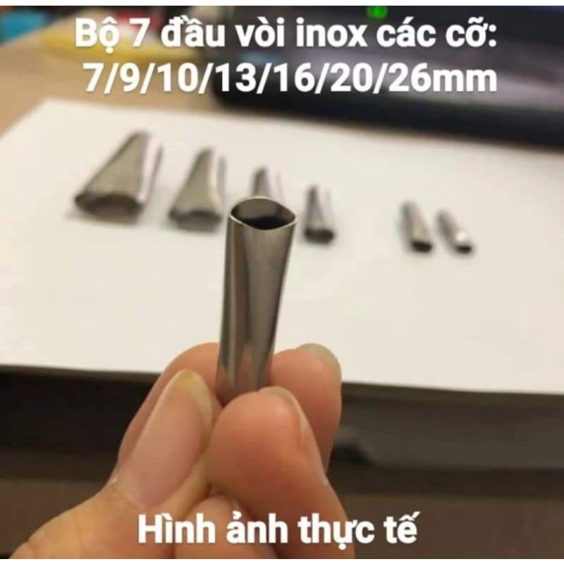 Bộ 7 vòi keo inox