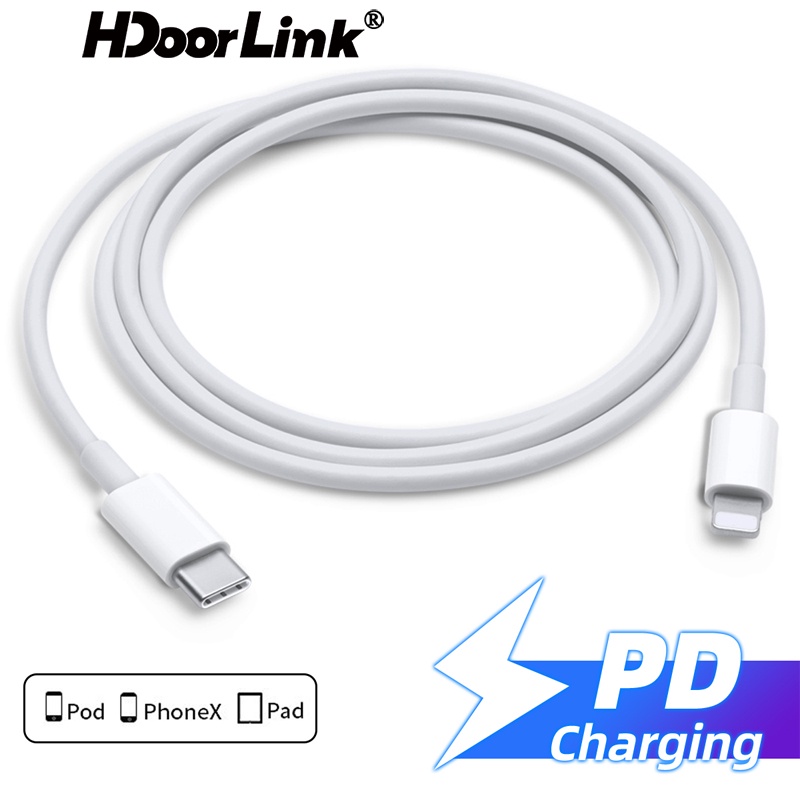 Dây cáp sạc nhanh HDOORLINK PD 20W USB C dài 1m/ 2m thích