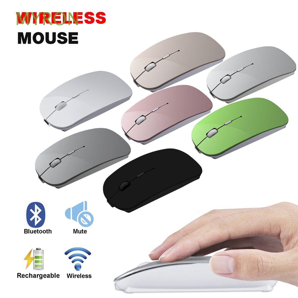 MYRON Super Slim Work Long Rechargeable Silent Button Ultra Thin Wireless Mouse