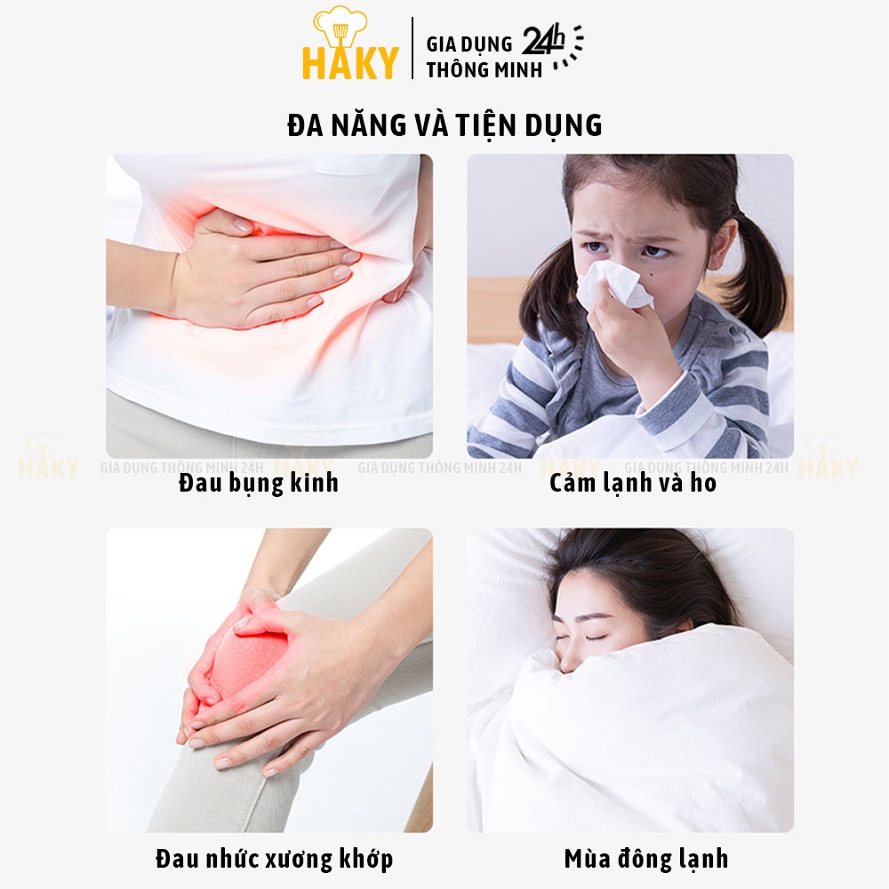 Túi chườm nóng sạc điện tự ngắt hình dễ thương HAKY012, túi sưởi nóng lạnh giảm ê buốt, đau nhức chân tay, đau bụng kinh