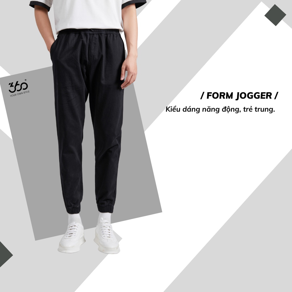Quần jogger kaki trẻ trung thương hiệu 360 Boutique quần vải nam cạp chun - QGKOL321