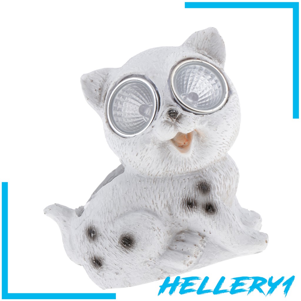 1 Đèn Năng Lượng Mặt Trời Hình Cú / Mèo Cho Sân Vườn