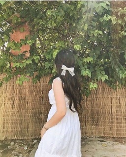 Kẹp tóc nơ ren bản to tiểu thư