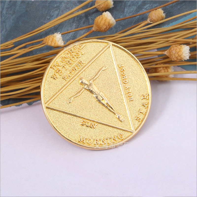 Đồng xu kỷ niệm bằng kim loại in hình nhân vật Lucifer Morningstar Satanic độc đáo