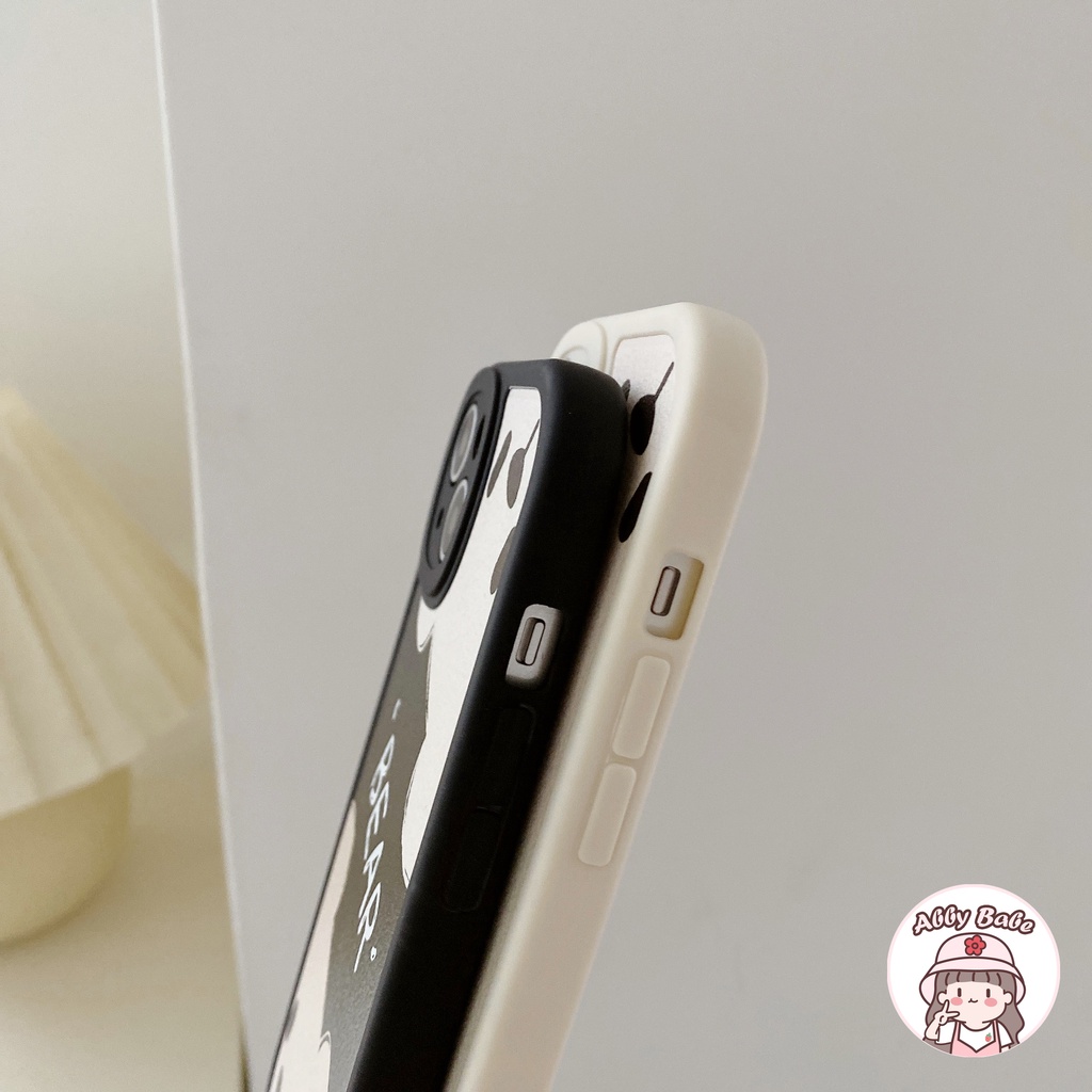 Ốp Điện Thoại TPU Mềm Phối Da Mặt Nhám Họa Tiết Gấu Nâu / Thỏ Kiểu Hàn Quốc Cho Iphone 11 7Plus 13 12 11 Pro Max X XS 12 13 XR