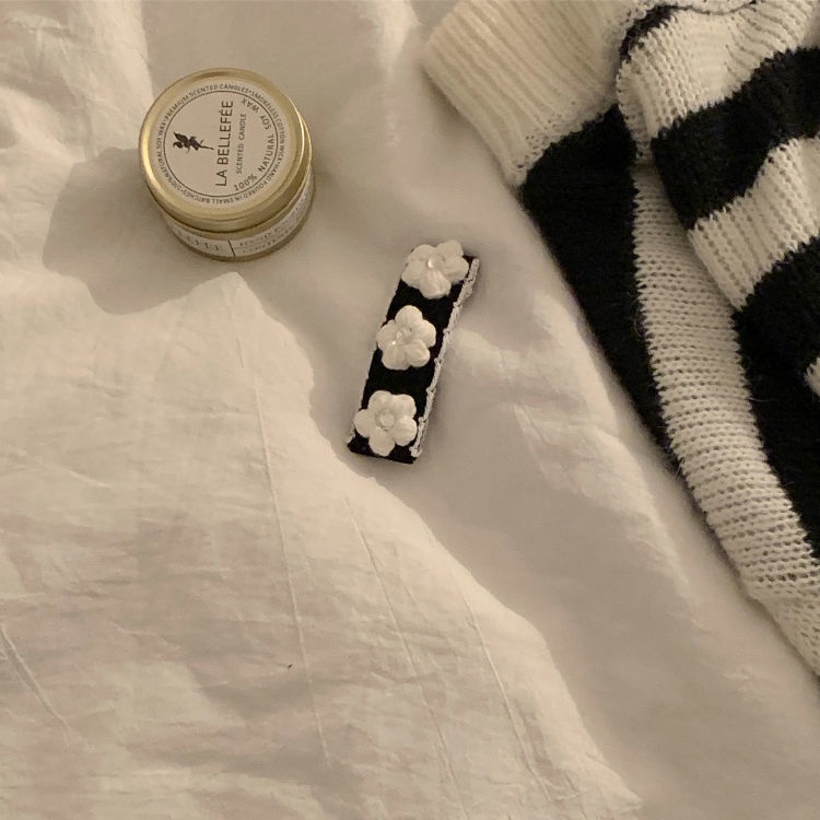 Kẹp Tóc Hình Hoa Trà Bằng Vải Dệt Kim Phong Cách Mới 2022