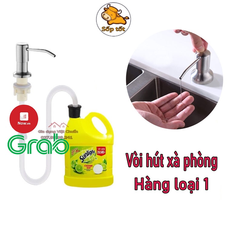 vòi hút xà phòng rửa chén thông minh bơm nước rửa chén bát tại bồn rửa bát gd41