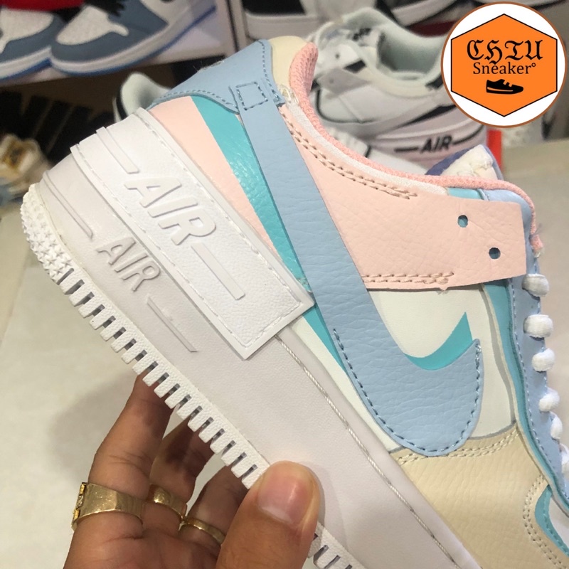 Giày Sneaker tăng chiều cao Air force 1 Shadow phiên bản cao cấp giày thể thao nam nữ AF1 trắng shadow