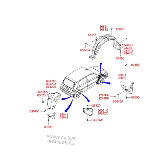 Chắn bùn lòng lồng sau Getz,Click