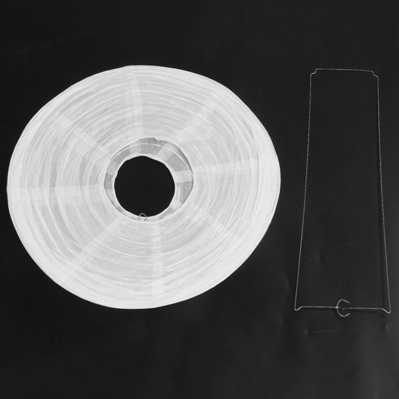 1 x Lồng Đèn Giấy Nhật Bản Trung Quốc, Đèn Lồng 40cm  Màu Trắng