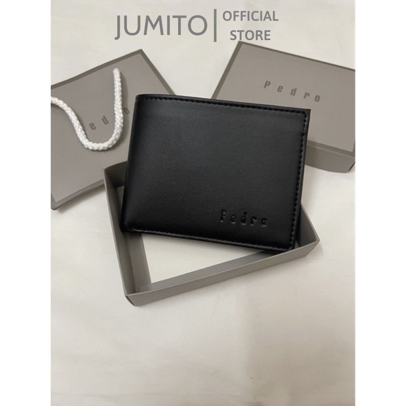 Ví da nam Pre.do cao cấp cầm tay da mềm sang trọng dáng đứng ngang đẹp fullbox JUMITO T1.029.TRON