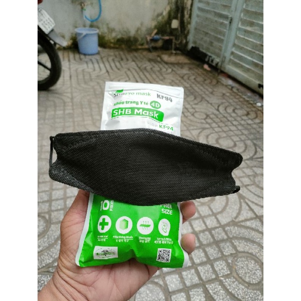 khẩu trang KF94  SHB  màu đen, gói 10 chiếc
